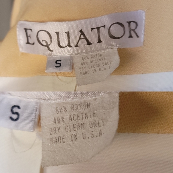 Vintage Bow Tie Detail Lightweight Blazer Jacket Pastel Equator Apricot Nude S - Picture 14 of 15